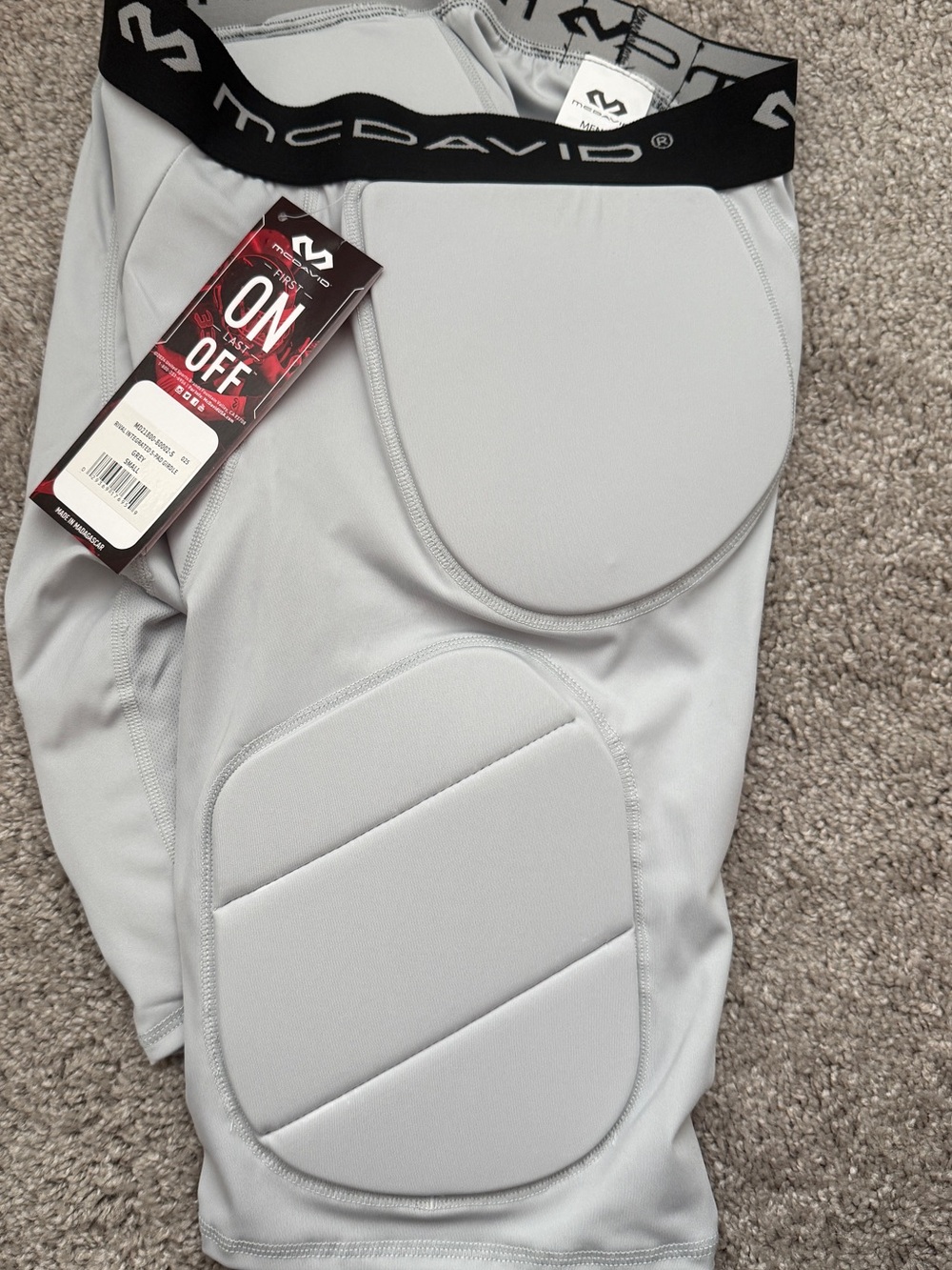 Men's Light Gray Padded Compression Girdle